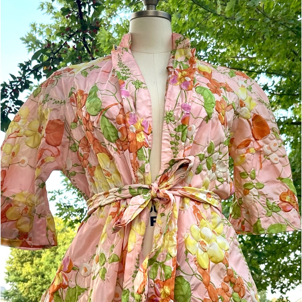 Floral Pink Midcentury House Coat /Robe/Dress 🌸💕